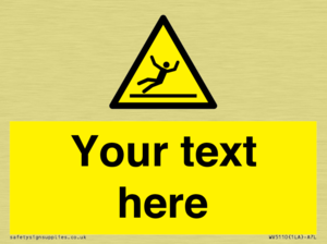 Custom Figure Slipping Sign